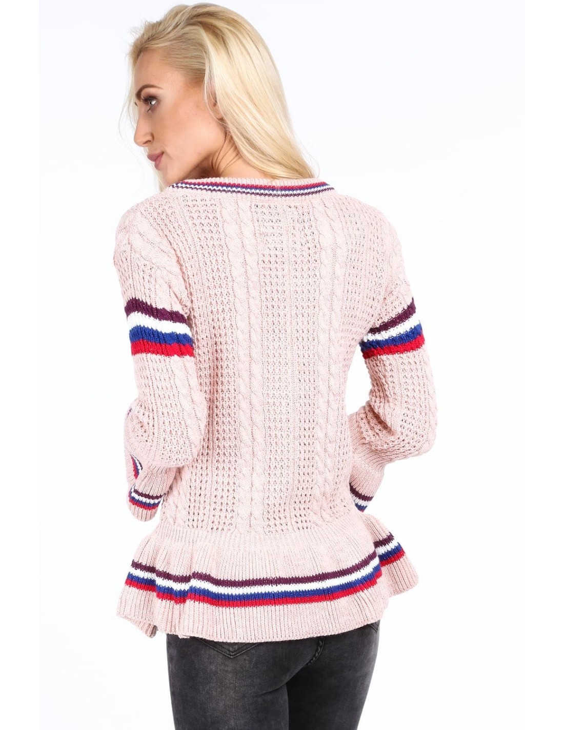 Light pink ruffled sweater RR20069 - Online store - Boutique